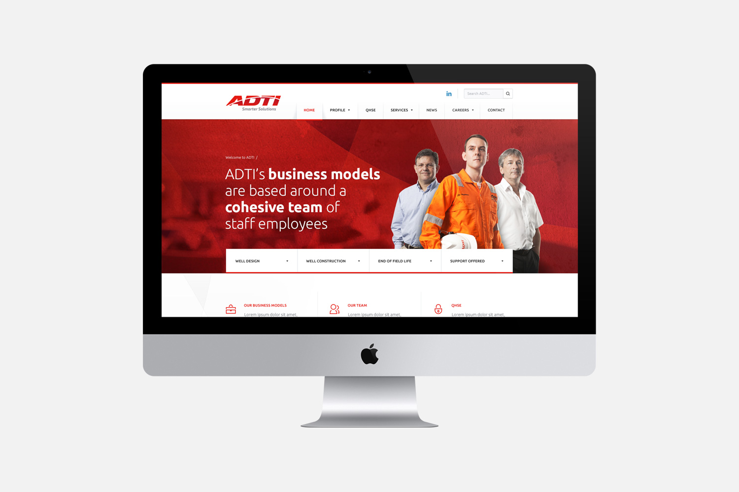 ADTI Website Homepage