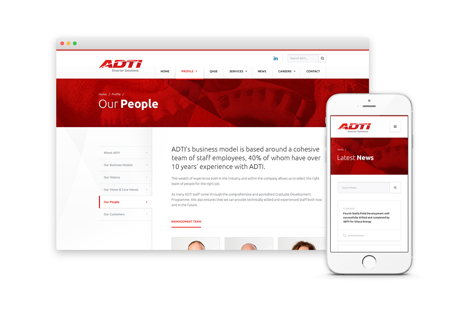 ADTI Responsive Website